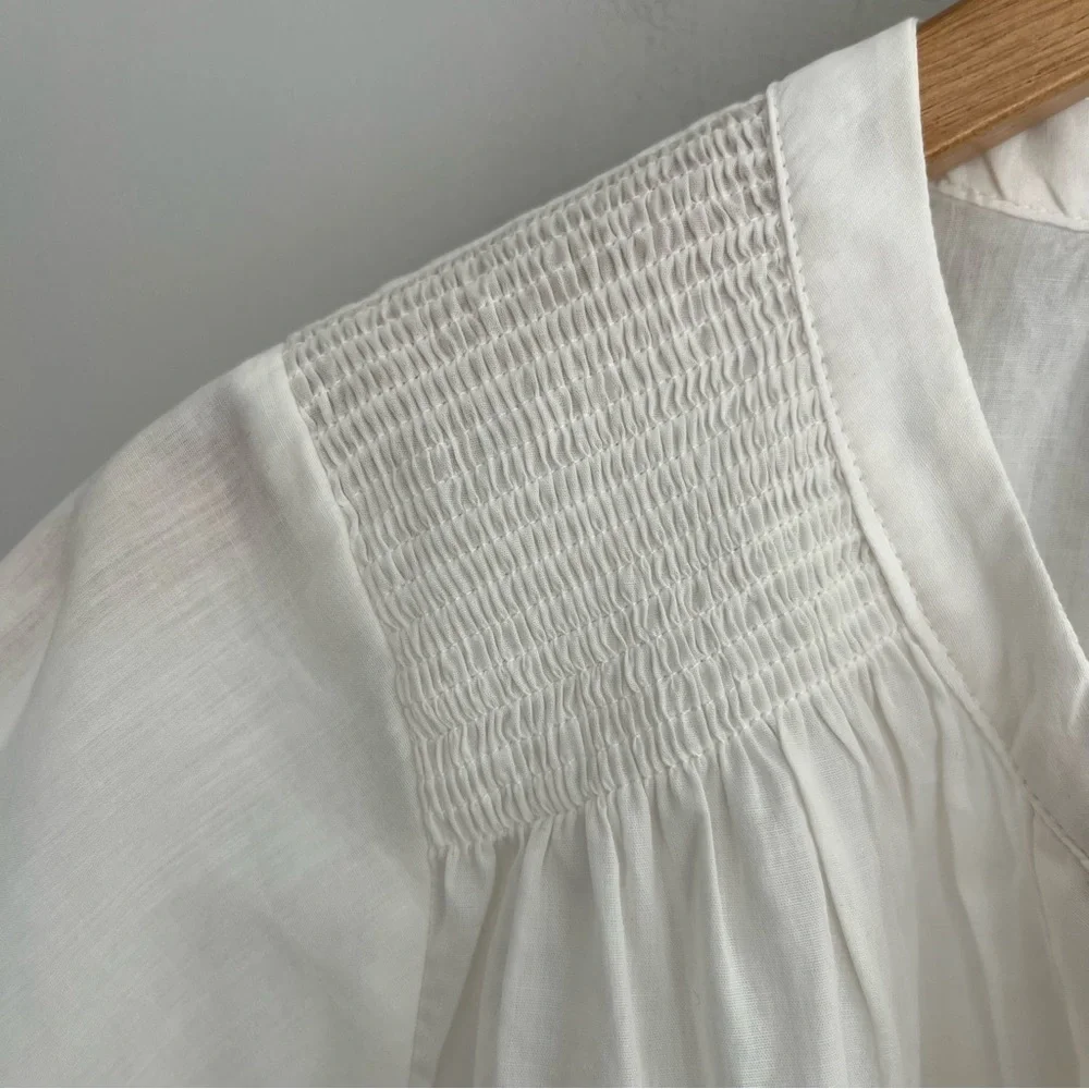 Banana Republic Bohemian Cream Blouse Small - Picture 5 of 9